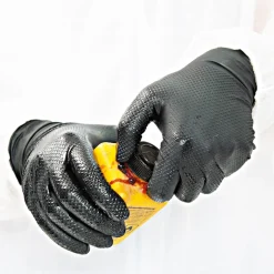 Hygostar Power Grip Nitrilhandschuhe schwarz puderfrei, VE 500 Stück