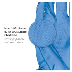 Hygostar Professional Chemikalienschutzhandschuhe mit Nitril-Beschichtung blau, VE 144 Paar