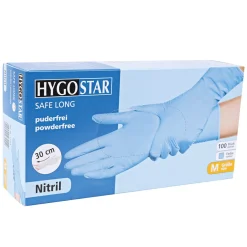 Hygostar Safe Long Nitrilhandschuhe blau puderfrei, VE 1000 Stück