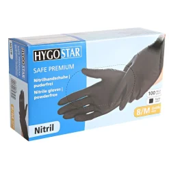Hygostar Safe Premium Nitrilhandschuhe schwarz puderfrei, VE 1000 Stück