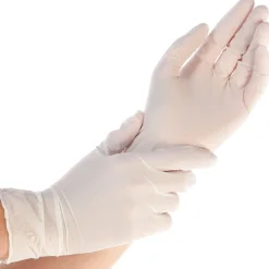 Hygostar Safe Premium Nitrilhandschuhe weiß puderfrei
