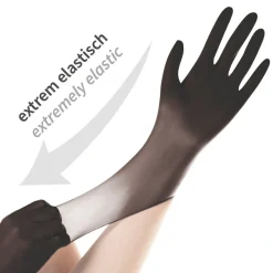 Hygostar Safe Super Stretch Premium Nitrilhandschuhe schwarz puderfrei, VE 1000 Stück