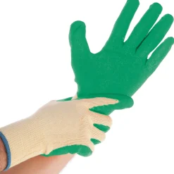 Hygostar Safety Grobstrickhandschuhe mit Latex-Beschichtung gelb/grün