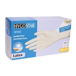 Hygostar Sense Latexhandschuhe naturweiß puderfrei, VE 1000 Stück