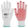 Hygostar Structa Strick Arbeitshandschuhe mit PVC-Beschichtung weiß/rot, VE 120/240 Paar