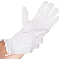 Hygostar Tricot Grip Baumwollhandschuhe weiß, VE 240 Paar