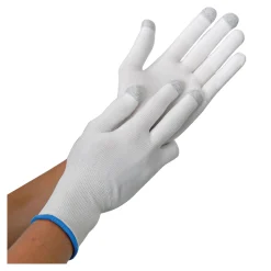 Hygostar Ultra Flex Touch Touchscreen-Handschuhe mit Carbon-Beschichtung weiß, VE 120 Paar