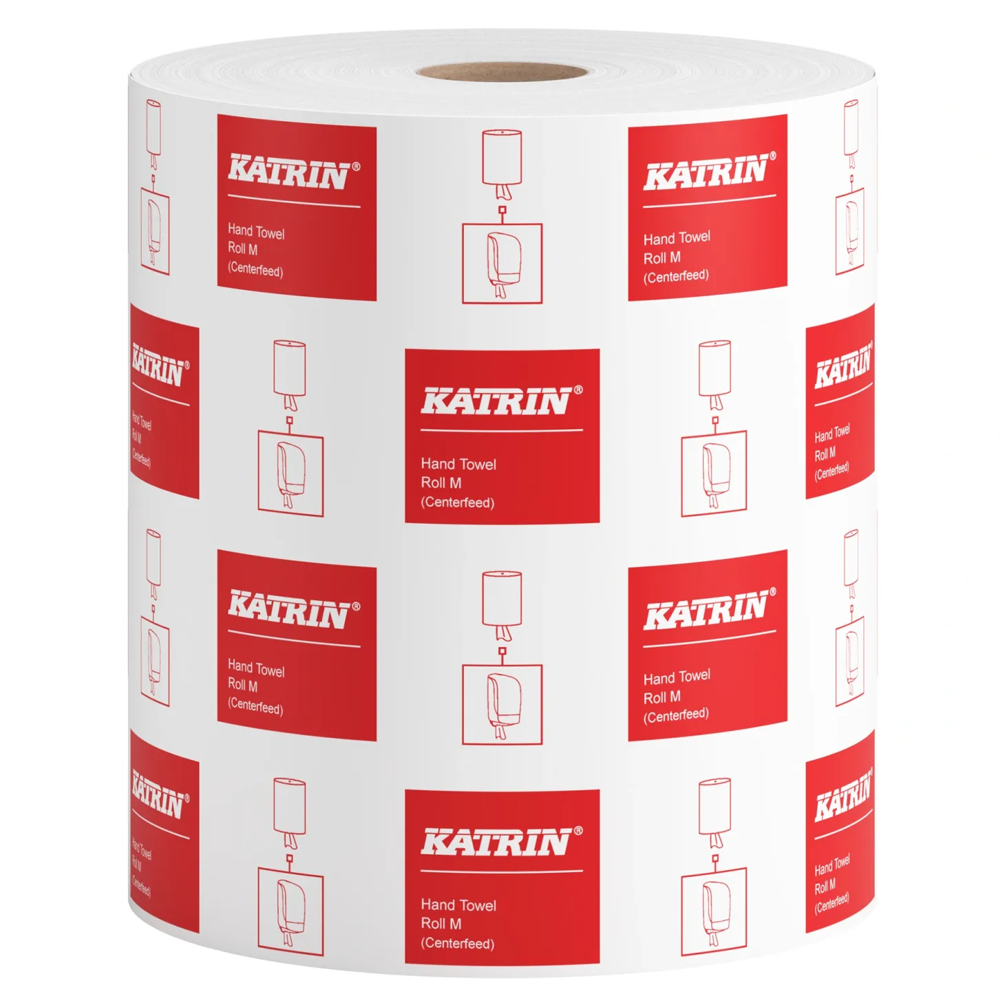 Katrin 485049 Centerfeed M Handtuch-Mehrzweckrolle Innenabrollung, perforiert, 1-lagig, 300 Meter
