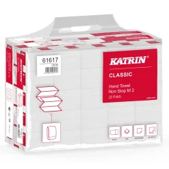 Katrin 61617 Classic M2 Papierhandtücher Tissue, Interfold Z-Falz, 20,3 x 24, 2-lagig, weiß