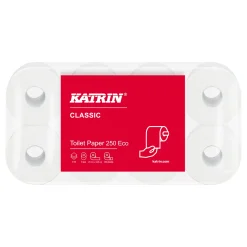 Katrin 11841 Classic Toilet 250 Eco Toilettenpapier 3-lagig 250 Blatt