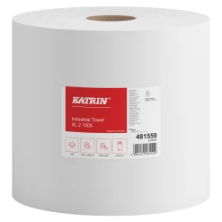 Katrin 481559 XL Industrieputztuchrolle, 2-lagig, 26,5 cm breit, 1500 Tücher