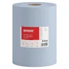 Katrin 464224 XXL Industrieputztuchrolle mit Zwischenverleimung blau, 3-lagig, 38 cm breit, 500 Tücher
