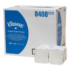 Kleenex 8408 Einzelblatt-Toilettenpapier Recycling, 2-lagig (gefaltet)