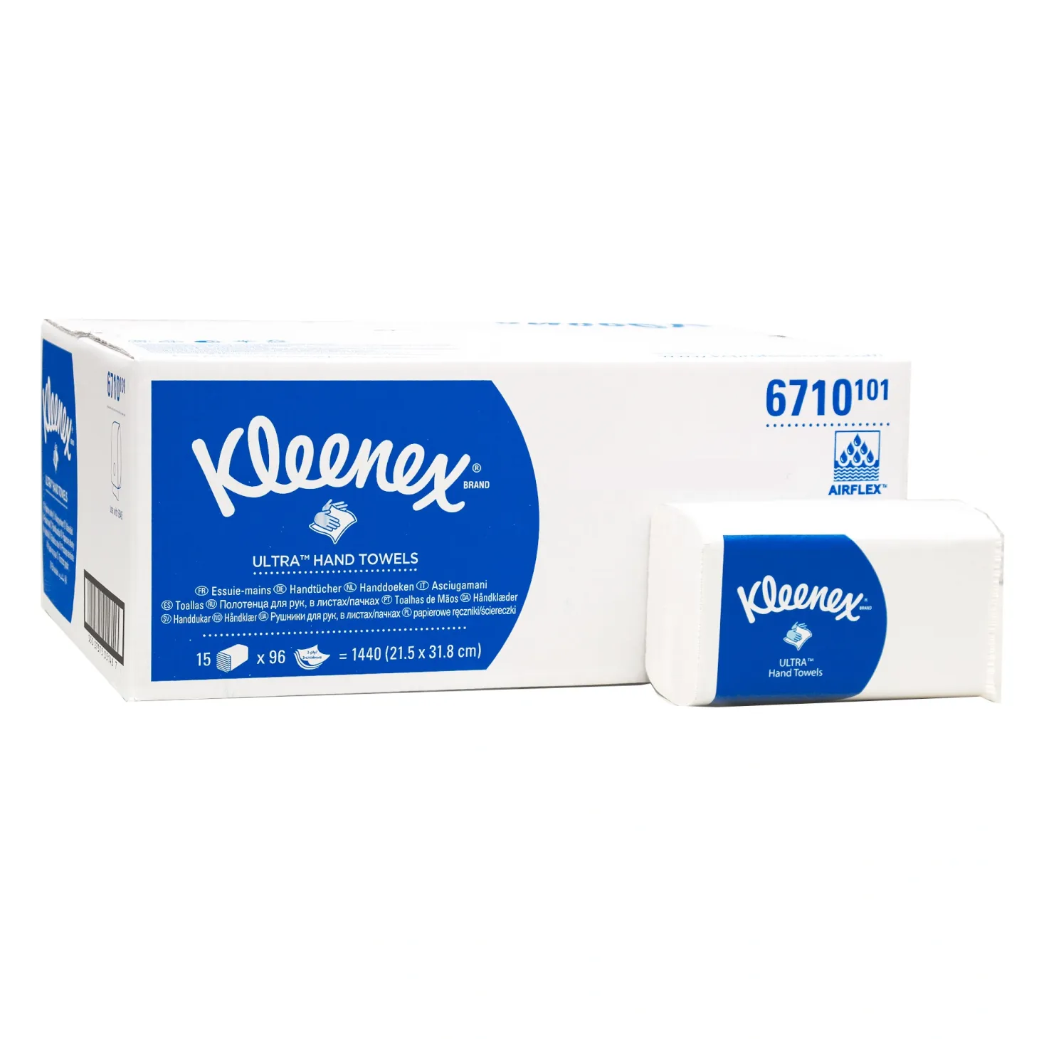 Kleenex Ultra 6710 Papierhandtücher Interfold 21,5 x 31,8 cm, 3-lagig, weiß