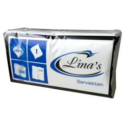 Lina Lunchserviette 1/4-Falz, 33 x 33 cm, 1-lg, hochweiß