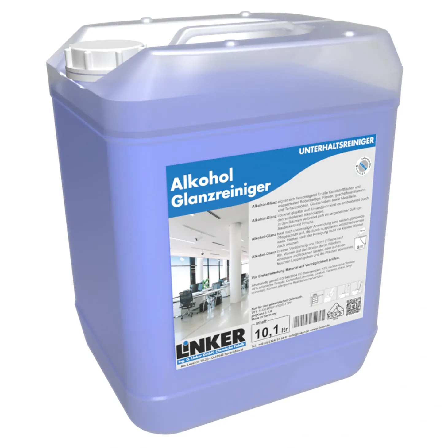 Linker Alkoholglanzreiniger blau