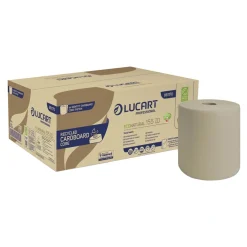 Lucart EcoNatural 155 ID Cardboard Core Handtuchrollen RC, 2-lagig, havanna, 155 Meter