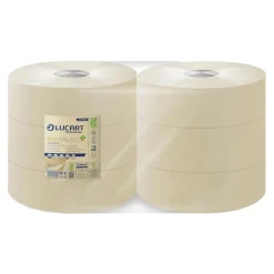 Lucart EcoNatural 350 Toilettenpapier Midi Jumbo havanna 2-lagig, 350 Meter