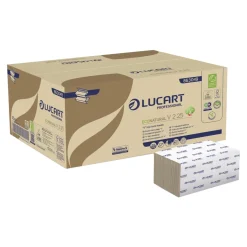 Lucart EcoNatural V2.25 Papierhandtuecher V-/ZZ-Falz, 24,3 x 21 cm, 2-lagig, havanna