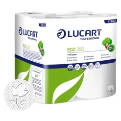 Lucart Eco 250 Toilettenpapier Kleinrollen Recycling 2-lagig 250 Blatt