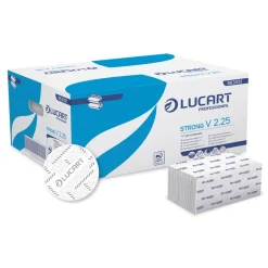 Lucart Papierhandtücher Strong V 2.25 ZZ, 25x21cm, 2-lagig, hochweiß