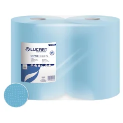 Lucart SkyTech 3.500 XL Industrielle Putztuchrollen blau 3-lagig, 36 cm breit, 500 Tücher