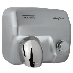 Mediclinics Edelstahl Händetrockner mit Drucktaste E05CS