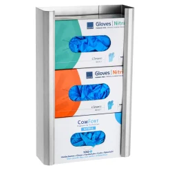 MediQo-line Handschuhspender TRIO Edelstahl verstellbar MQTHSDE