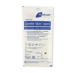 Meditrade Gentle Skin steril Latexhandschuhe weiß puderfrei, VE 200 Paar
