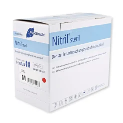 Meditrade Nitril steril Untersuchungshandschuhe blau puderfrei, VE 200 Paar