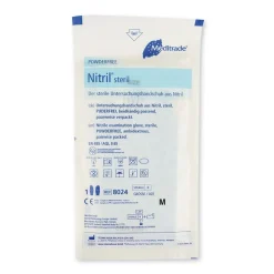 Meditrade Nitril steril Untersuchungshandschuhe blau puderfrei, VE 200 Paar