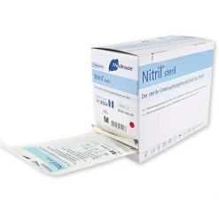 Meditrade Nitril steril Untersuchungshandschuhe blau puderfrei, VE 200 Paar