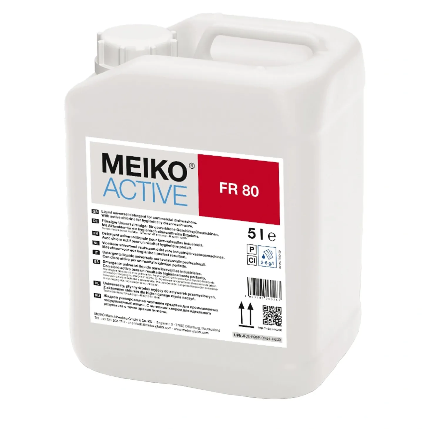 Meiko Active FR 80 flüssiger Universalreiniger für Geschirrspülmaschinen
