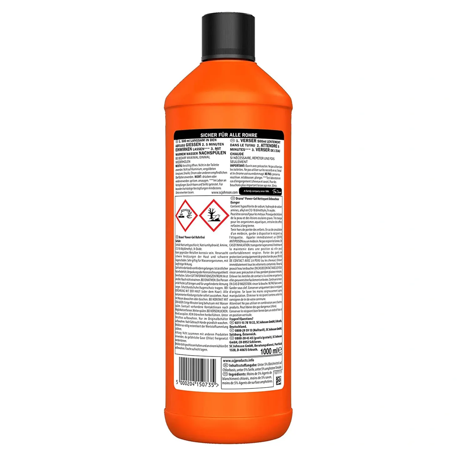 Mr Muscle Drano Rohrfrei Powergel 1000ml