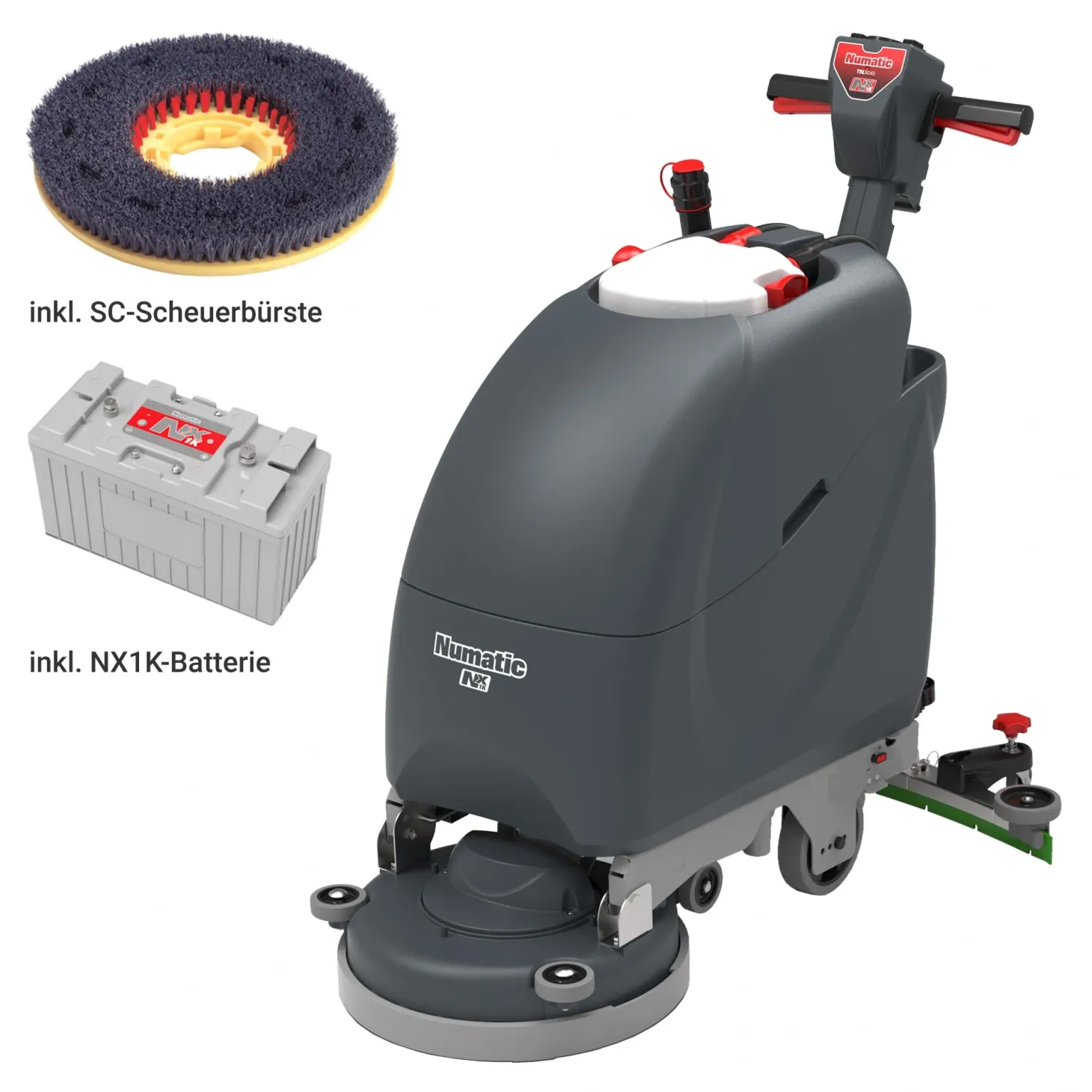 Numatic Batterie-Scheuersaugmaschine TBL4045/50 inkl. SC-Scheuerbürste