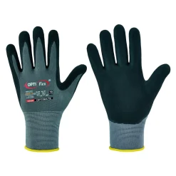 Optiflex Optimate 0680 Feinstrickhandschuhe mit Nitrilschaum und PU-Beschichtung grau/schwarz, VE 144 Paar