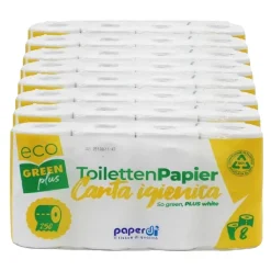 Paperdi EcoGreen plus Toilettenpapier Kleinrolle, 2-lagig, 250 Blatt
