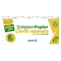 Paperdi EcoGreen plus Toilettenpapier Kleinrolle, 2-lagig, 250 Blatt