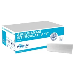 Paperdi Paperblu Falthandtücher V-Falz, 2-lagig, 25 x 21 cm, XXL-Packung, weiß