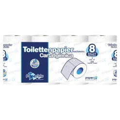 Paperdi Paperblu Toilettenpapier Kleinrolle, 3-lagig, 250 Blatt