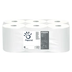 Papernet Autocut Handtuchrolle, Außenabrollung, 1-lagig, Recycling, naturweiß, 185 Meter, 20 cm breit