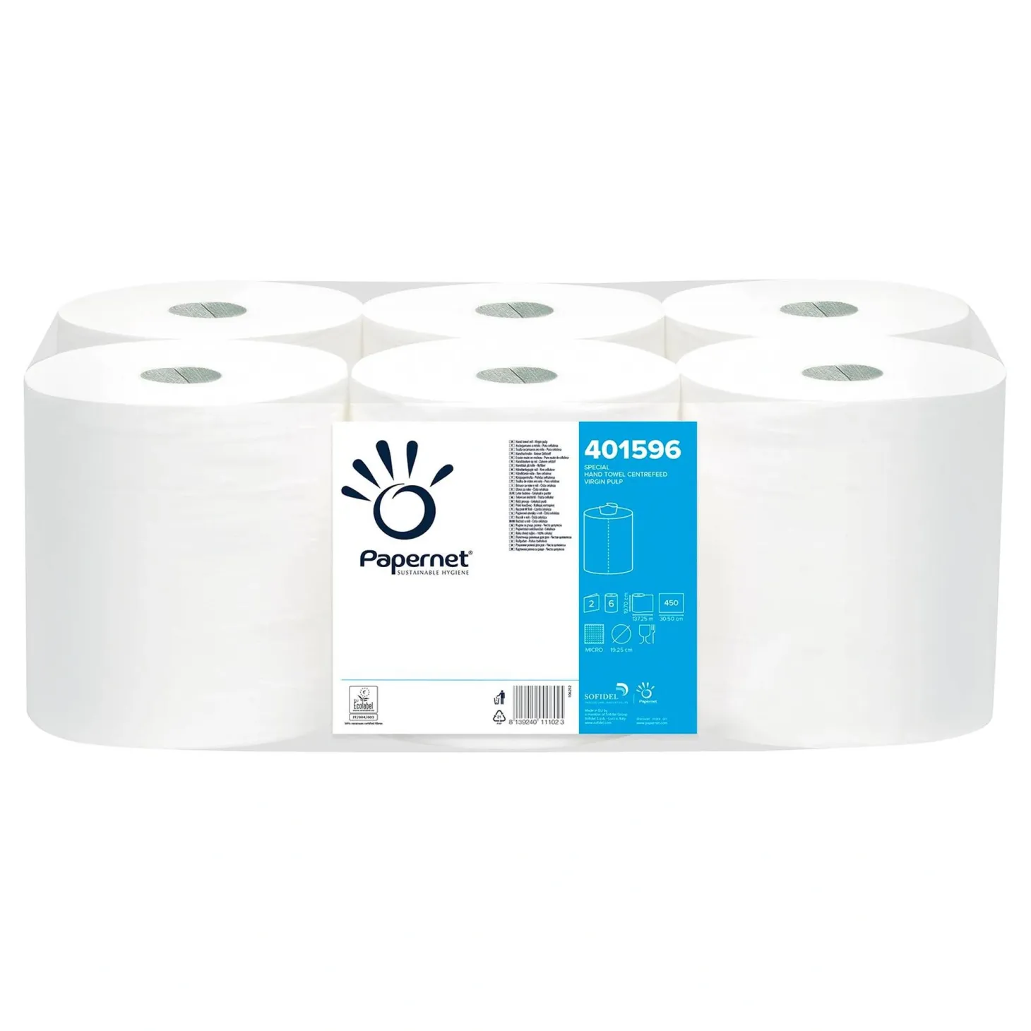 Papernet Centrefeed Handtuchrollen Innenabrollung, 2-lagig, Zellstoff, 137 Meter