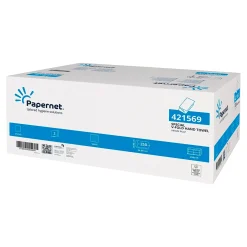 Papernet Falthandtücher V-Falz, 2-lagig, weiß, 24 x 23 cm, Zellstoff, 3750 Tücher