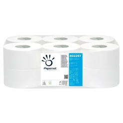 Papernet Toilettenpapier Mini Jumborolle weiß, 2-lagig, 140 Meter