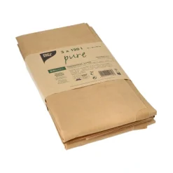 PAPSTAR Abfallsäcke aus Papier "pure" 120 l 95 cm x 70 cm x 25 cm braun , 2-lagig