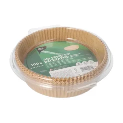 PAPSTAR Backpapiere Ø 20 cm, 4,5 cm braun für Heißluftfritteusen