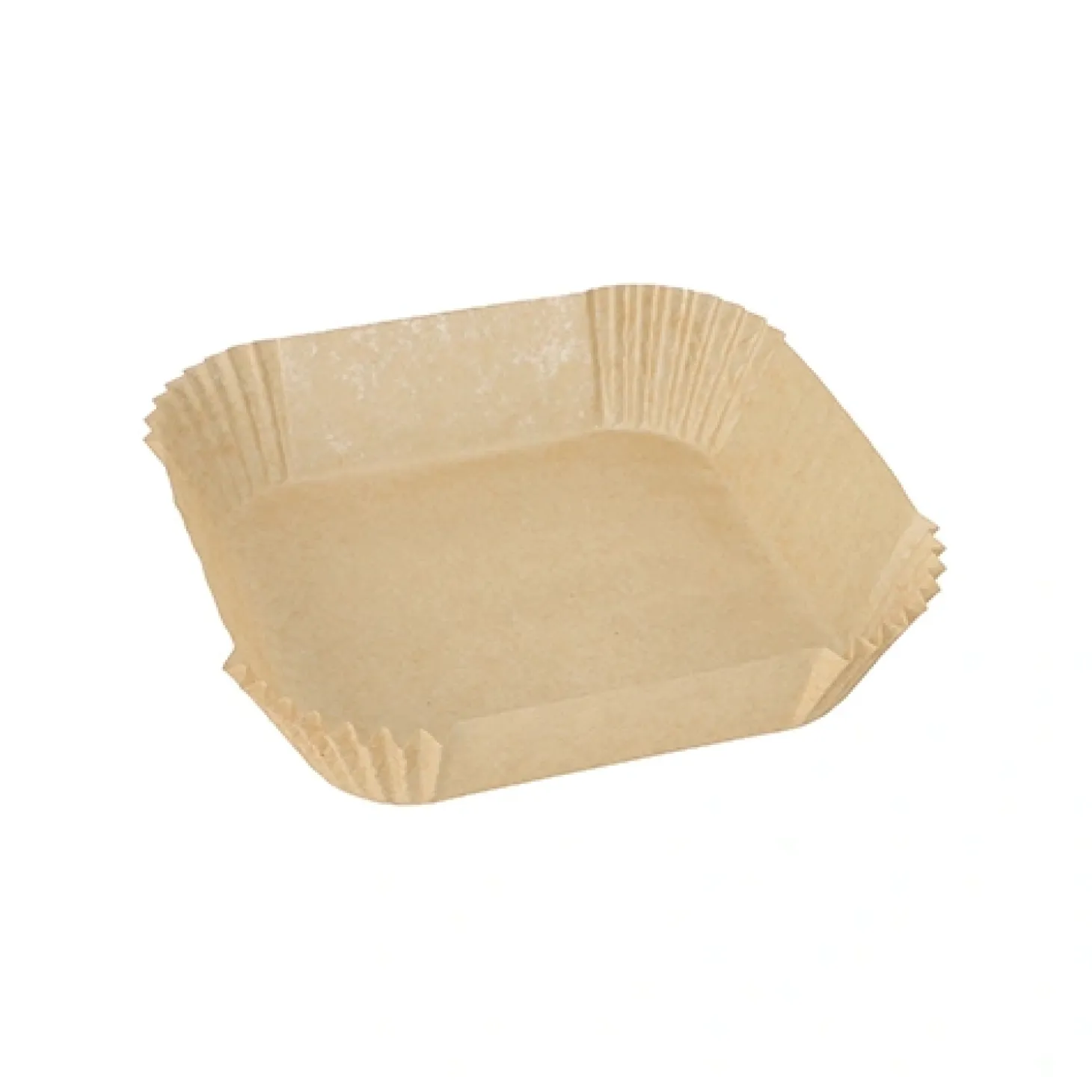 PAPSTAR Backpapiere 16 cm x 16 cm x 4,5 cm braun für Heißluftfritteusen