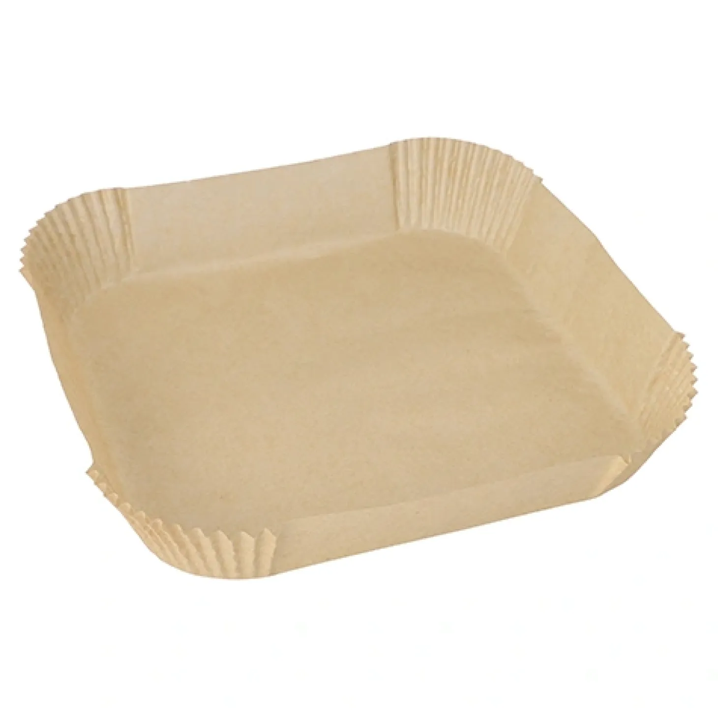 PAPSTAR Backpapiere 23 cm x 23 cm x 4,5 cm braun für Heißluftfritteusen