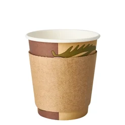 PAPSTAR Banderolen für Heißgetränkebecher "pure" Ø 7,3 cm, 5,8 cm braun