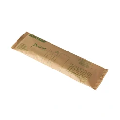 PAPSTAR Besteckset, Holz "pure" : Messer, Gabel, Serviette in Papierbeutel, 10 x 50 Stück